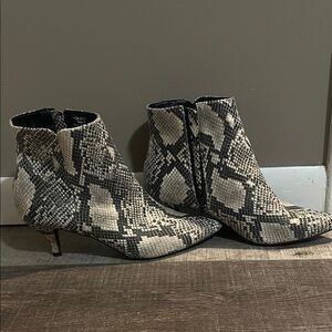 Elegant Snakeskin Ankle Booties